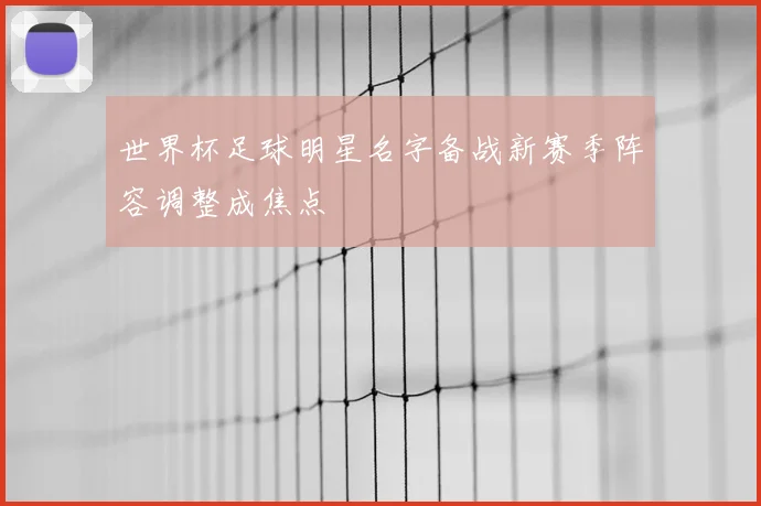 世界杯足球明星名字备战新赛季阵容调整成焦点